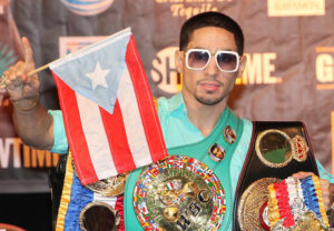 Danny-Garcia-flag-and-belts-casino-showtime